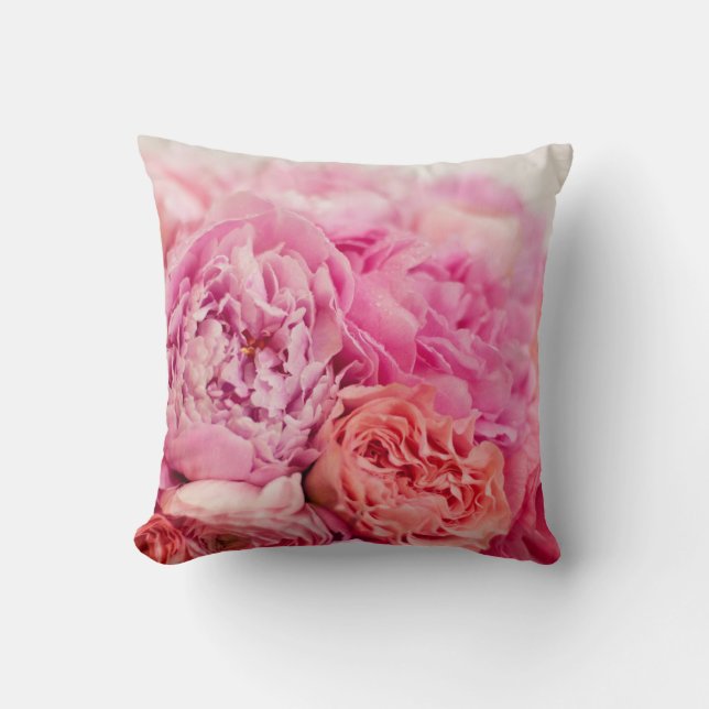 Pink Peony Pillow Kussen (Voorkant)