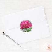 Pink Peony Ronde Sticker (Envelop)