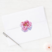 Pink Peony Round Stickers (Envelop)
