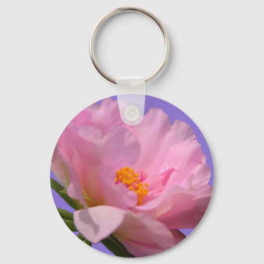 Pink Peony Sleutelhanger (Voorkant)
