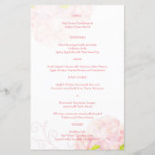 Pink Peony Spring Garden Menu Mariage (Devant)