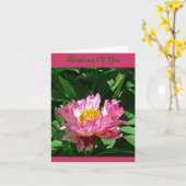 "PINK PEONY/THINKING OF YOU" CARTE POUR NOTES (PHO (Fleur jaune)