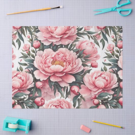 Pink Peony  Tissuepapier (Craft)