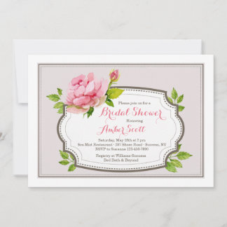 Pink Peony Uitnodiging