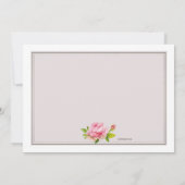 Pink Peony Uitnodiging (Achterkant)