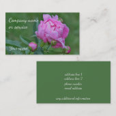 Pink Peony Visitekaartje (Voorkant / Achterkant)