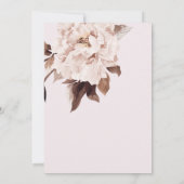 Pink Peony Waterverf Floral Rehearsal Dinner Kaart (Achterkant)