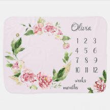 Pink Peony Waterverf Spring Wreath Milestone