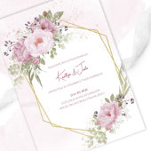Pink Peony Wedding Invitation