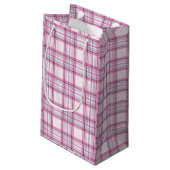 Pink Peppermenthe Plaid Petit sac cadeau (Dos Angle)