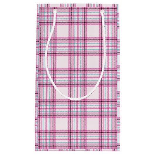 Pink Peppermenthe Plaid Petit sac cadeau (Devant)
