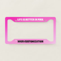 Pink Perfection License Bord-Lijst