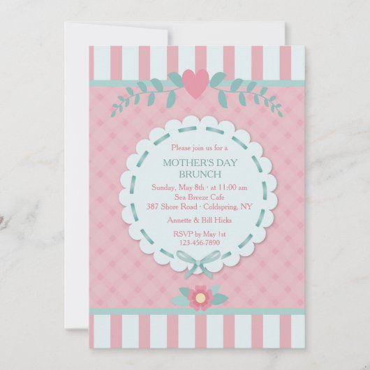 Pink Perfection Mère's Day Invitation (Devant)