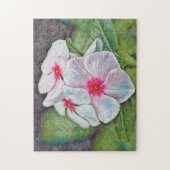 Pink Periwinkkt Flower Art Puzzle (Vertical)