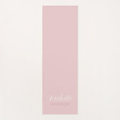Pink Personalized Monogram Custom Name Yogamat (Voorkant)