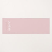 Pink Personalized Monogram Custom Name Yogamat (Voorkant (horizontaal))