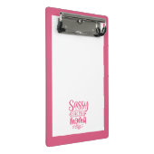 Pink Personalized "Sassy Moma"  Mini Klembord (Schuin)