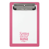 Pink Personalized "Sassy Moma"  Mini Klembord (Voorkant)