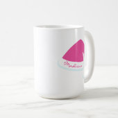 Pink Personnalisé Santa Hat Fête Mug (Devant droit)