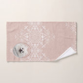 Pink Pet mémorial élégant doux moderne damois (Serviette à main)