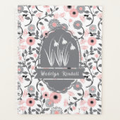 Pink & Pewter Laurentian Floral Custom Name (Devant)