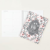 Pink & Pewter Laurentian Floral Custom Name Planner (Display)