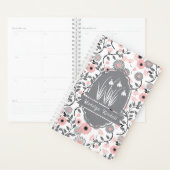 Pink & Pewter Laurentian Floral Custom Name Planner (Display)