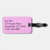 Pink Phlox en Grass Summer Floral Bagagelabel (Achterkant horizontaal)