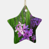 Pink Phlox en Grass Summer Floral Keramisch Ornament (Rechts)