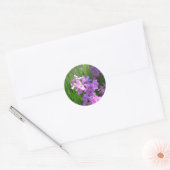 Pink Phlox en Grass Summer Floral Ronde Sticker (Envelop)