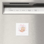 Pink Photo Baby Girl Magnet Faire-part (In Situ (Lave-vaisselle))