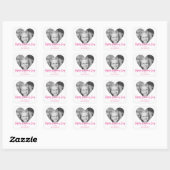 Pink Photo Heart Stickers Saint Valentin (Feuille)