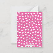 Pink Photo Heart Valentine's Day Classroom Cartes (Dos)