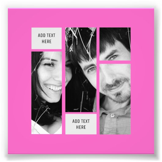 PINK Photo Texte Modèle - Transfert À N'IMPORTE QU (Devant)