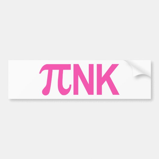 PINK PI NK BUMPERSTICKER (Voorkant)