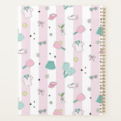 Pink Pickleball Preppy Monogram Print Planner (Achterkant)