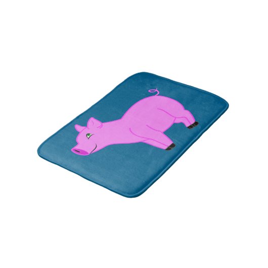 Pink Pig Bath Mat (Gekanteld)