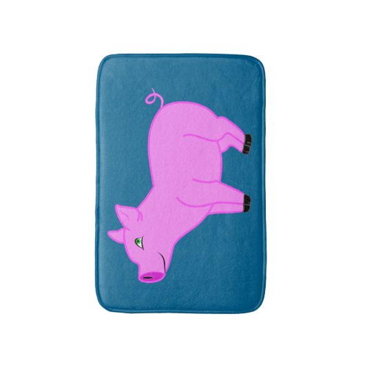 Pink Pig Bath Mat (Voorkant Verticaal)