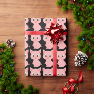 PINK PIG CHRISTMAS WRAPPINGPAPIER CADEAUPAPIER