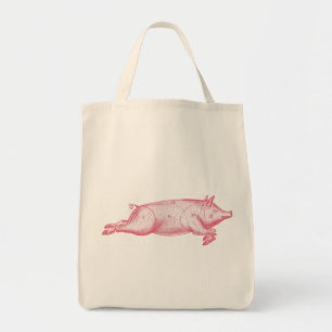 Pink Pig Organic Grocery Tas