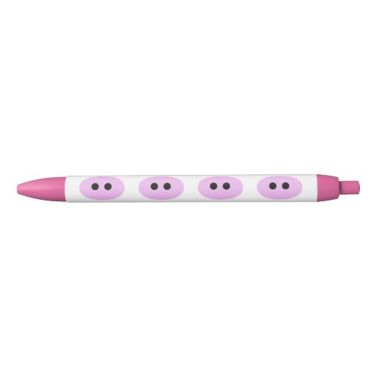 Pink Pig Snout Zwarte Inkt Pen (Voorkant)