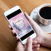 Pink Pine Trees kerstfeest Kaart