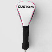 PINK Piping Custom Golf Driver Headcover Blank (Voorkant)
