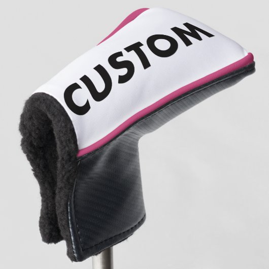 PINK Piping Custom Golf Putter Headcover Blank (3/4 voorkant)