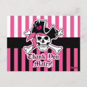Pink Pirate Bedankt Kaarten (Achterkant)
