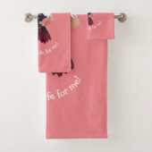 Pink Pirate Girl Bad Handdoek (Insitu)