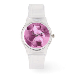 Pink Pit Bull Watch Horloge