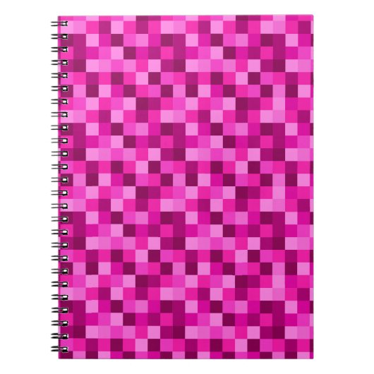 Pink Pixels Cover Notebook  Gamer Pattern Journal (Devant)