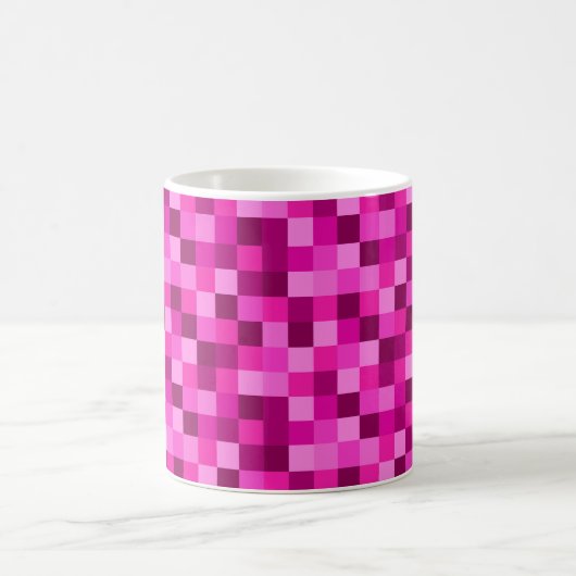 Pink Pixels Printed Coffee Mug Cup (Centre)