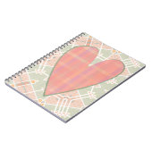 Pink Plaid Heart Art Style Journal Notitieboek (Linkerzijde)